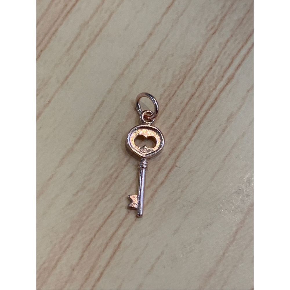 .925 Rose Gold Key Jewelry Charm